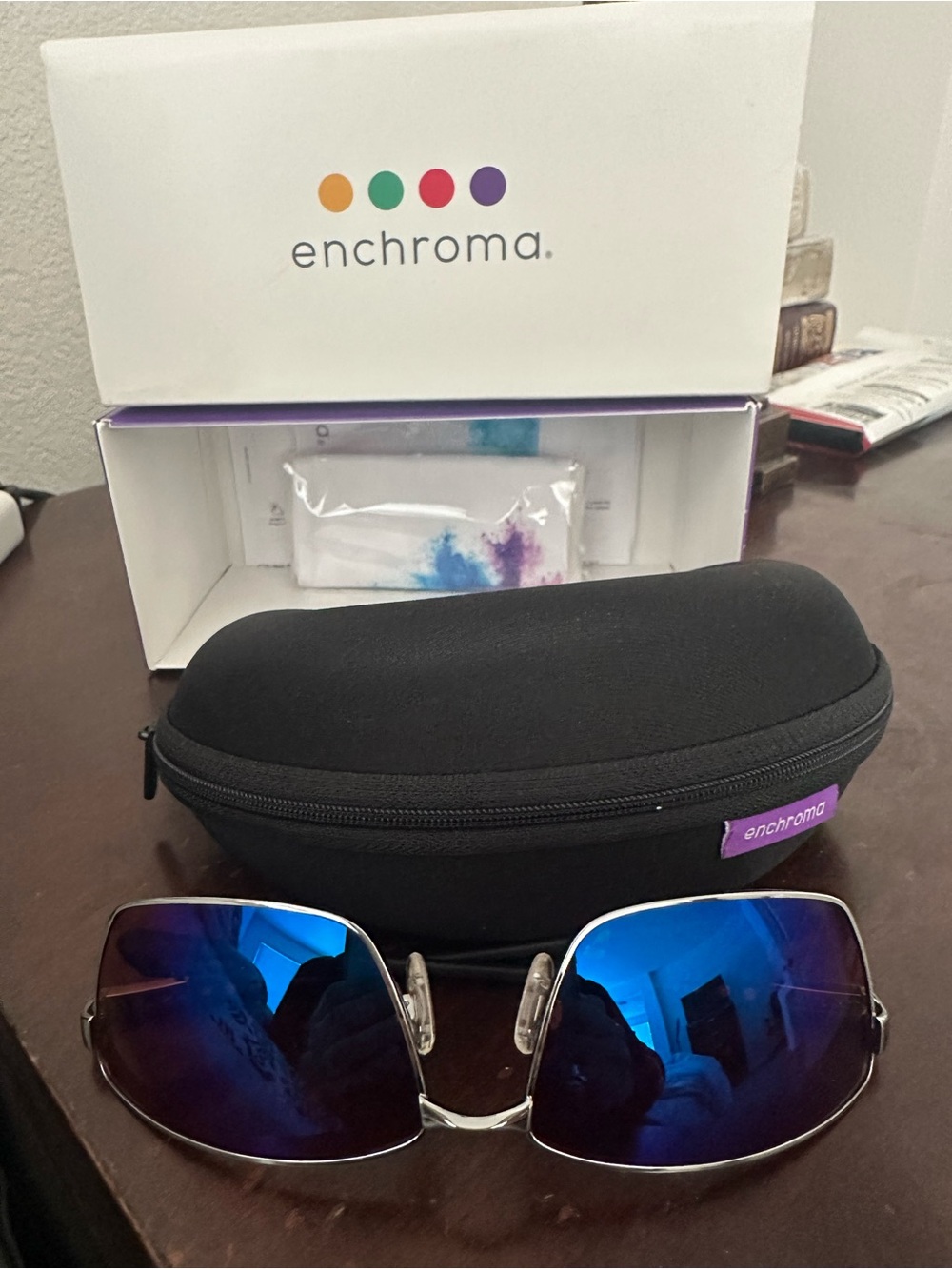 EnChroma Men’s Polarized Blue Lens Sunglasses
